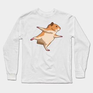 Hamster at Yoga Stretching Legs Long Sleeve T-Shirt